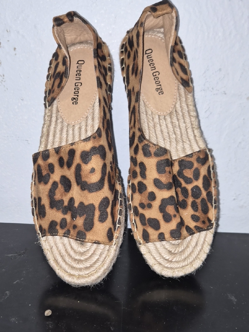 Leopard Print Espadrille - Tan